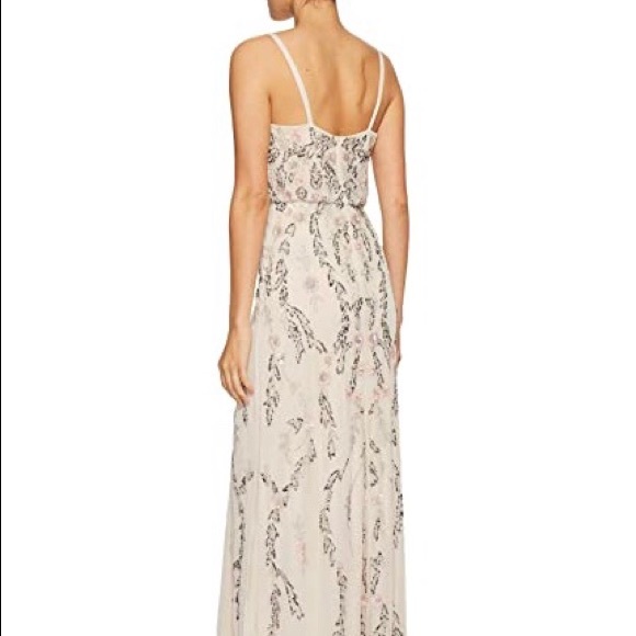 Adrianna Papell Beaded floral blouson gown BNWT - Picture 2 of 10
